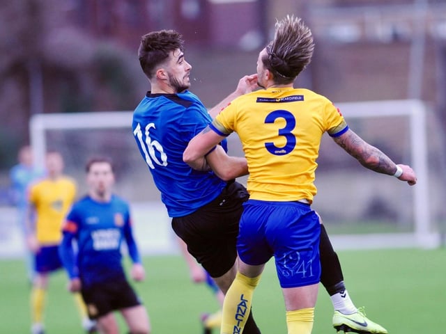 Action and goal celebrations from Lancing's win over Three Bridges / Picture: Stephen Goodger