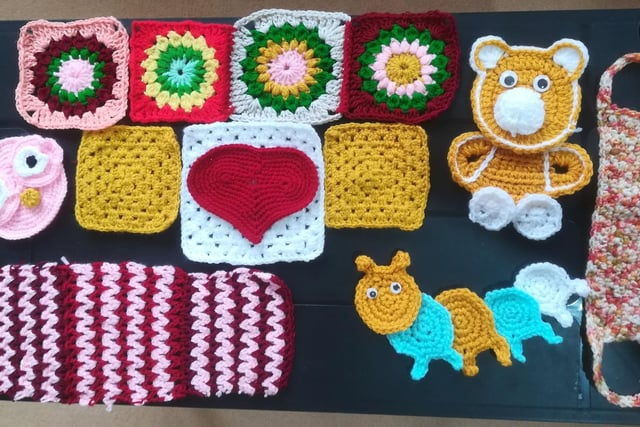 Assorted crochet work