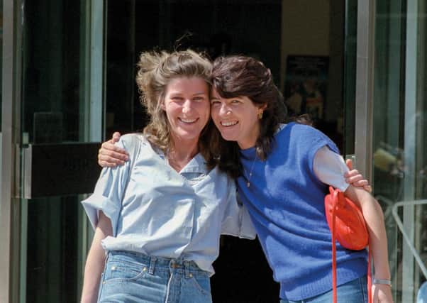Nurses Claire Reilly (left) and Dympna van den Bent-Kelly (nee Kelly) were photographed in Bridge Street in 1987 by Chris Porsz.  This reunion is one of many featured in his book Reunions II - details on https://www.chrisporsz.com/