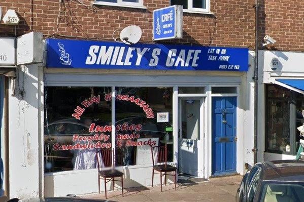 Smiley's Café in South Farm Road. Smiley's was inspected on January 30 2019. Photo: Google Street View