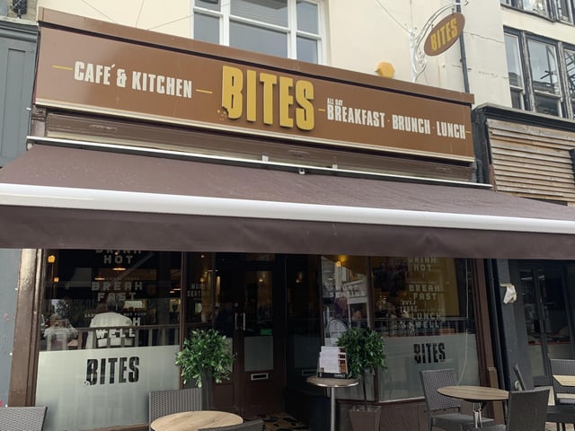 Bites Café and Kitchen in Warwick Street serves breakfast, brunch and lunch all day with a wide selection of cakes,scones and cookies with range of cold and hot drinks. Bites was inspected on April 16 2019