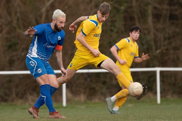 Action from Roffey's 2-1 win at home to Selsey in SCFL division one / Pictures: Chris Hatton