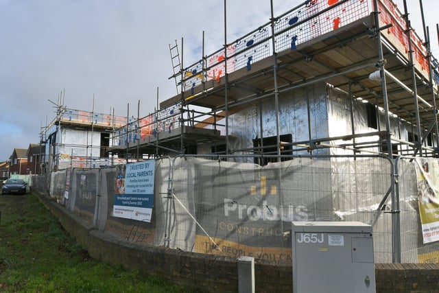 New nursery school under construction at Whittlesey Road, Stanground -  on the site of the former Fenman pub. EMN-220902-152325009