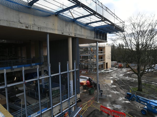 The rear of ARU Peterborough with the R&D centre to the right. EMN-220214-144808009