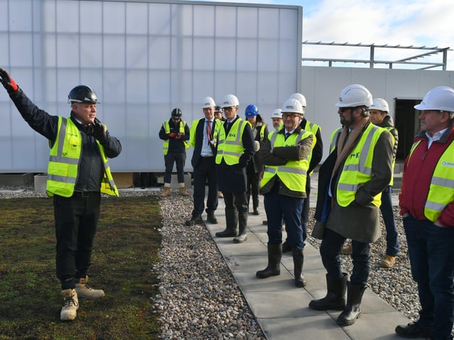 Topping out ceremony at the new ARU Peterborough site at Bishop's Road. EMN-220214-145135009
