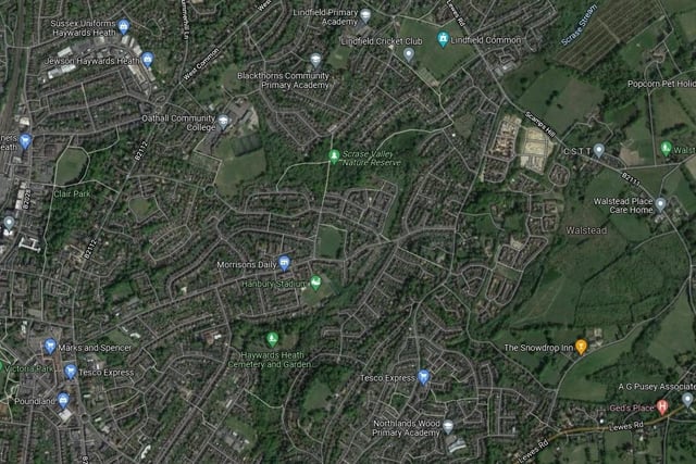 The average property price in Haywards Heath East was £325,000. Picture: Google Street View. 