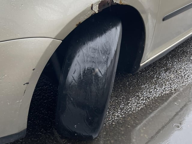 This driver in Peterborough is to be prosecuted after police reported them for two bald tyres.
