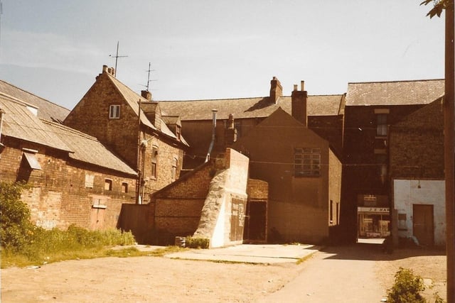 Part of the rear of Bridge Street before the construction of Rivergate