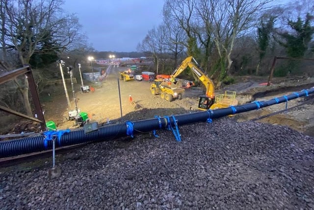 Excavation of the embankment for the new Hassocks underpass. Picture: Network Rail Kent & Sussex.