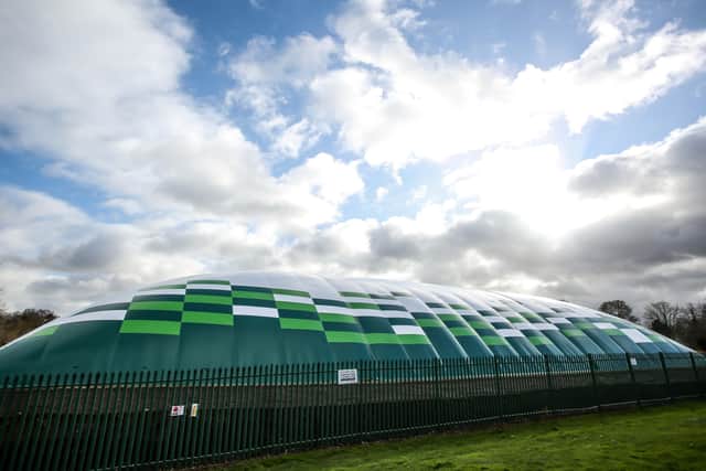 Peterborough United's new air dome.