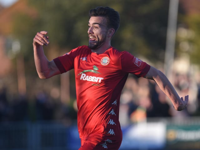 Action and goal celebrations from Worthing's 3-0 Isthmian premier win over Enfield at Woodside Road / Pictures: Marcus Hoare