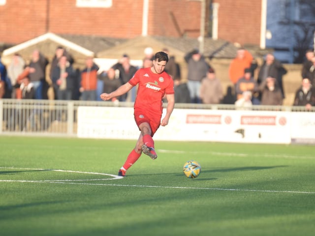 Action and goal celebrations from Worthing's 3-0 Isthmian premier win over Enfield at Woodside Road / Pictures: Marcus Hoare