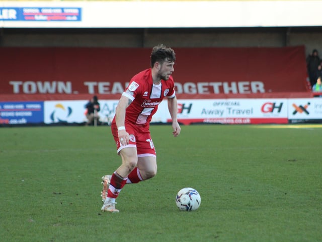Will Ferry. Crawley Town v Forest Green Rovers. Picture by Cory Pickford SUS-220226-191020004