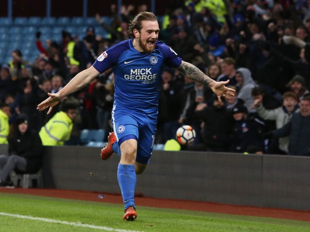 Villa were challenging for promotion to the Premier League and paid for fielding a weakened side. Posh played superbly to come from behind after conceding a second minute goal. Jack Marriott (pictured celebrating the equaliser) scored twice with Ryan Tafazolli also on target for a side managed by current Posh boss Grant McCann.