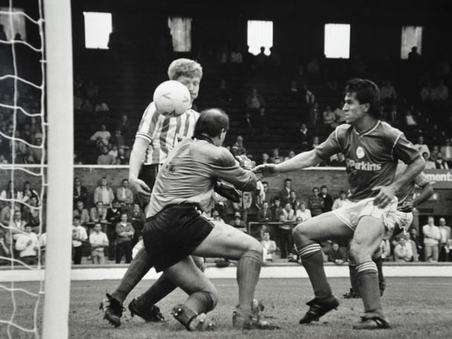 Fourth Division Posh won this first-leg tie at a Second Division side including Andy Gray and Carlton Palmer before losing the second leg 2-0! Keith Oakes, Nick Cusack and Domenico Genovese (pictured) scored the Posh goals at the Hawthorns.