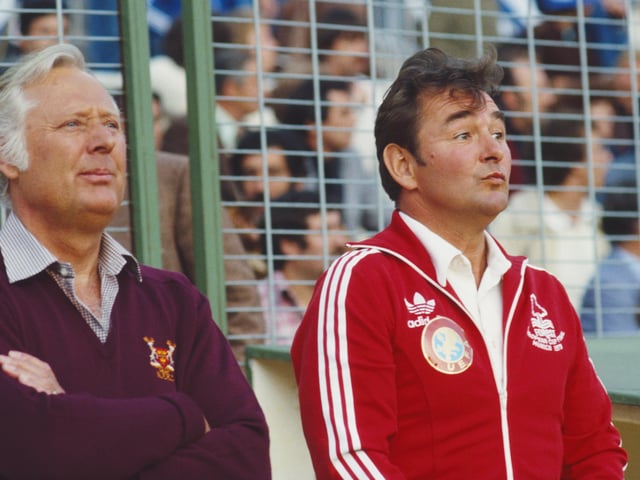 Brian Clough’s Forest won promotion from Division Two the season after losing to Posh in an FA Cup replay. They won the Division One title the following season and then the European Cup the year after that! Posh survived a siege to draw 0-0 at the City Ground and a Jon Nixon goal was enough to seal a fourth round trip to Old Trafford to tackle Manchester United. Clough is pictured on the right alongside his faithful assistant Peter Taylor. Photo: Getty Images.