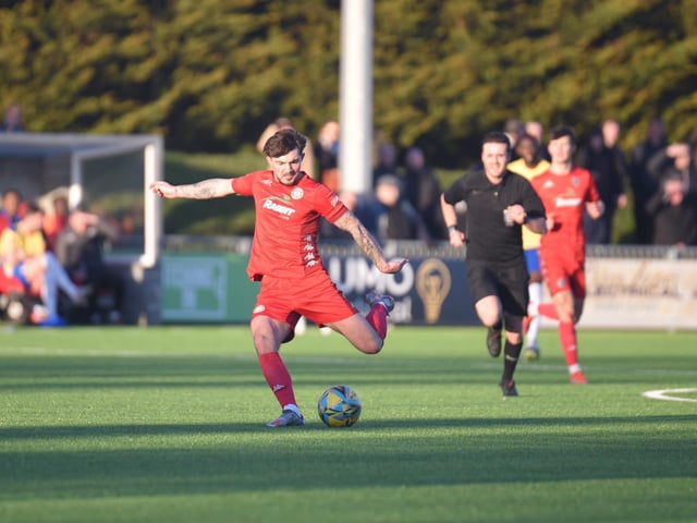 Action and goal celebrations from Worthing's 3-0 Isthmian premier win over Enfield at Woodside Road / Pictures: Marcus Hoare