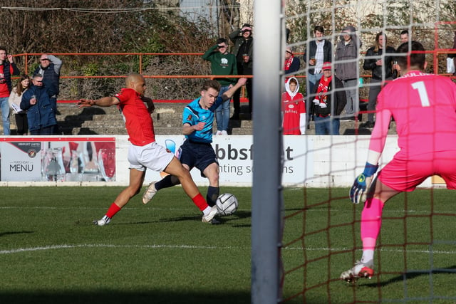 Action from Eastbourne Borough's 2-0 defeat at Ebbsfleet in the National League South / Pictures: Lydia and Nick Redman