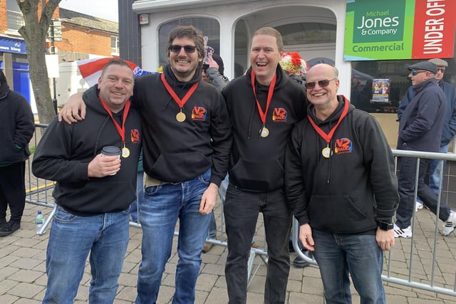 V2 Radio came first winning the gold medal in the pancake relay race