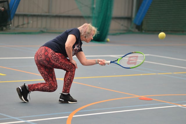 The visually impaired tennis sessions take place in Eastbourne Sports Park every Friday. SUS-220225-141314001