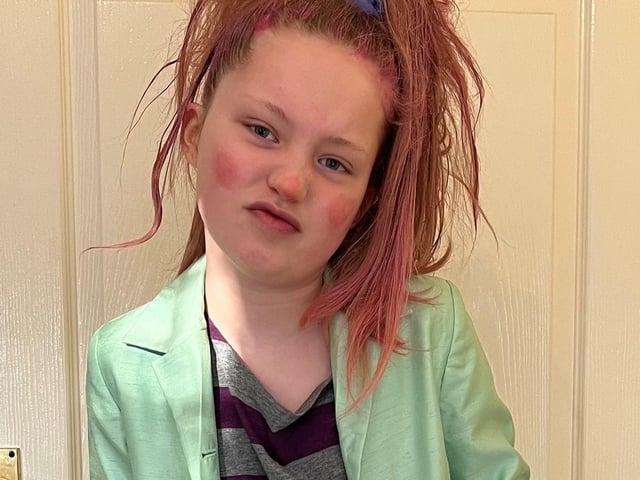 Emily, aged nine, goes to Hampton Vale Primary Academy and dressed as Moody Margaret from Horrid Henry