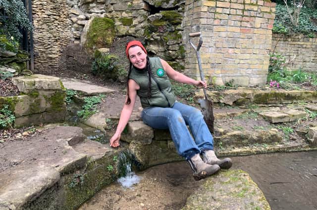 The 'cavewoman of Peterborough' Samia Merrrington, 42, of Thorpe Road, founded the Friends of Holywell to restore the historic site to its former natural glory.