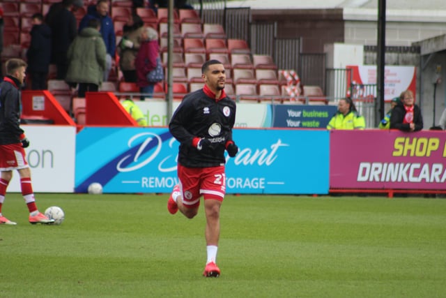 Kwesi Appiah warming up. Crawley Town v Scunthorpe United. Picture by Cory Pickford SUS-220503-184612004