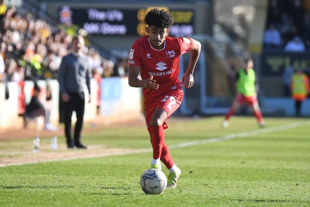 The young full-back has been impressing on loan at both Swindon Town and MK Dons so far this campaign - he’s the starting wing-back in 2023.