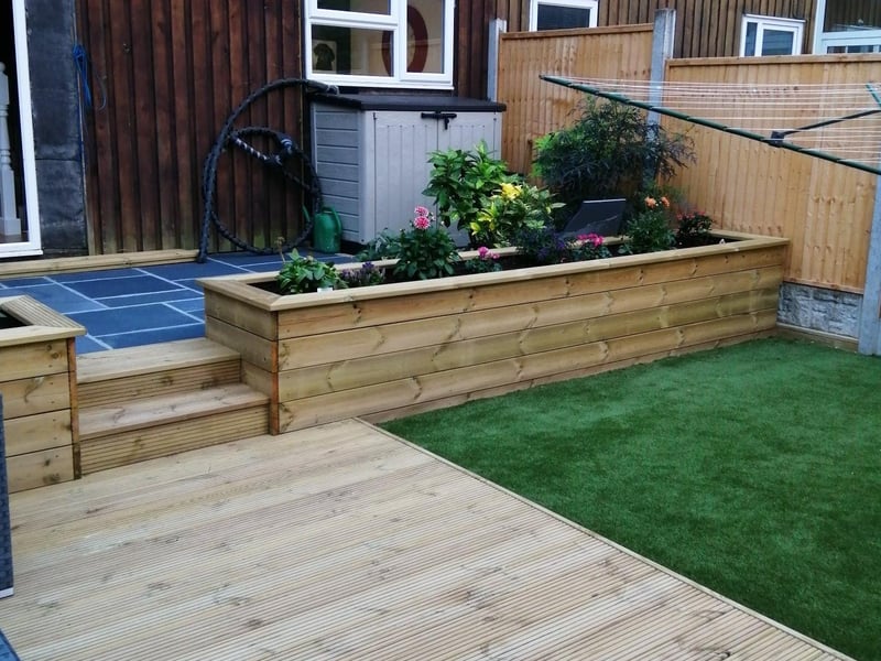 The completed paved area.
