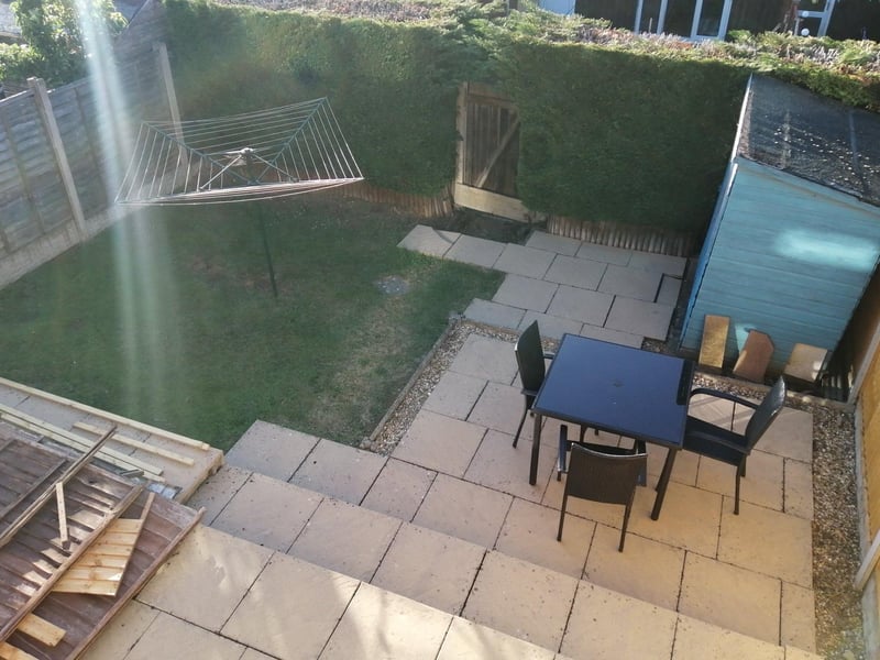 The garden before work started.