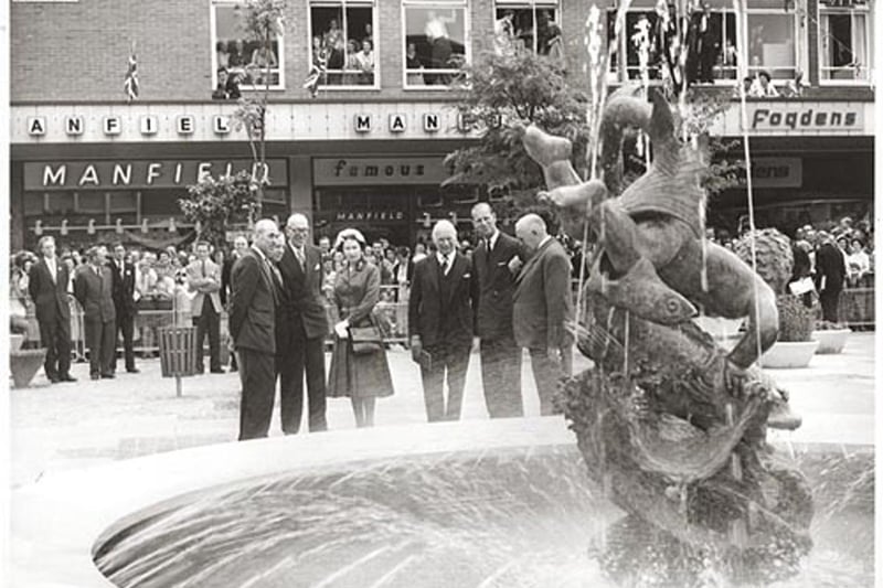 The Royal pair at the opening of Queens Square in 1958