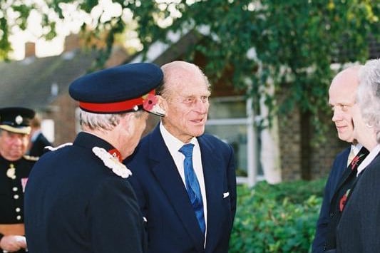 Prince Philip is welcomed in Crawley in 2006