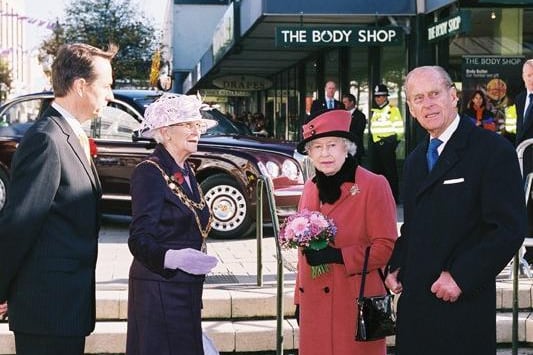 The Queen and Prince Philip with Mayor Sally Blake in 2006