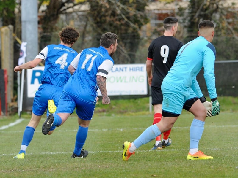 Action from Wick v Shoreham in the SCFL Cup / Picture: Stephen Goodger