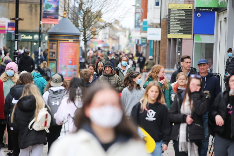 Worthing town centre opened for business again today, as lockdown restrictions eased