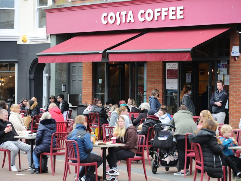 Worthing town centre opened for business again today, as lockdown restrictions eased
