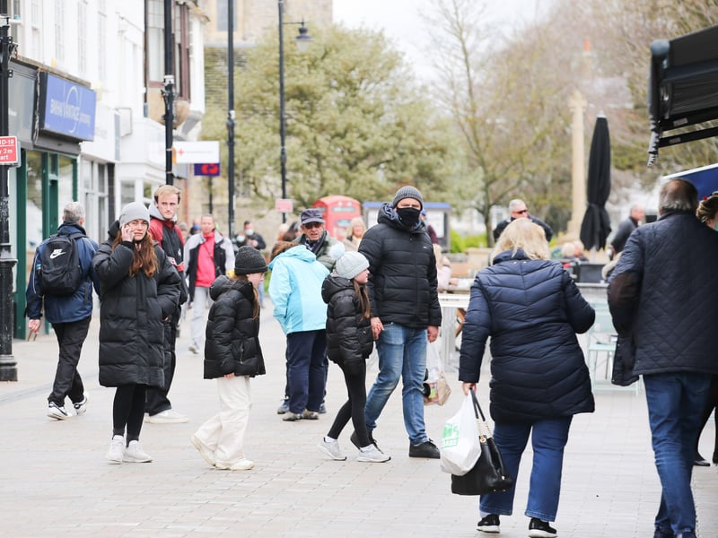 Shoreham town centre opened for business again today as lockdown restrictions eased.