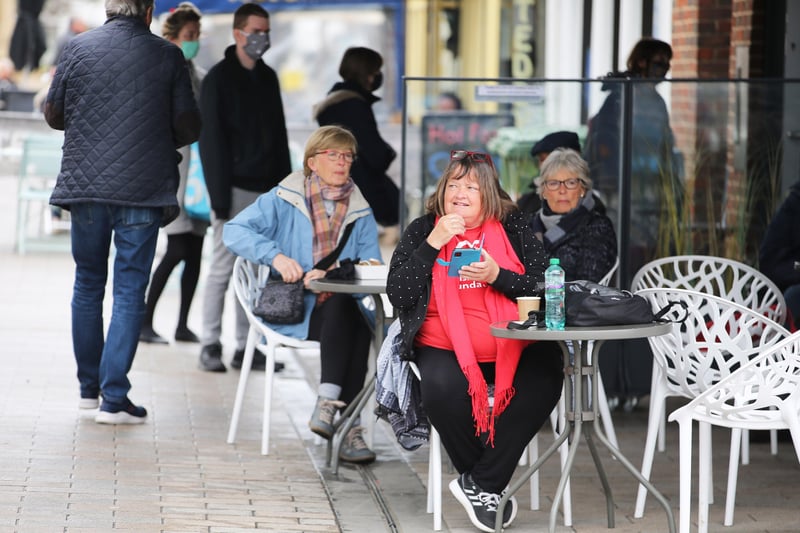 Shoreham town centre opened for business again today as lockdown restrictions eased.