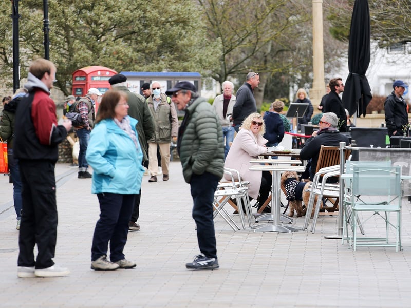 Shoreham town centre opened for business again today as lockdown restrictions eased.