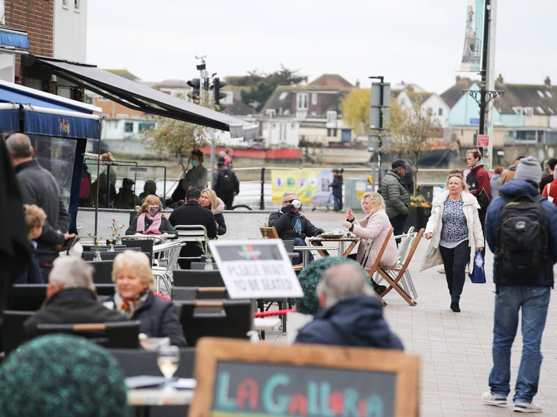 Shoreham town centre opened for business again today as lockdown restrictions eased.