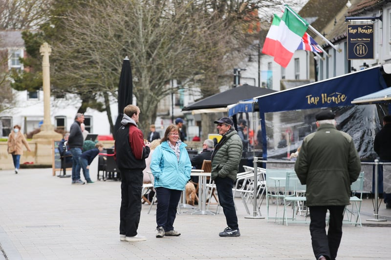Shoreham town centre opened for business again today as lockdown restrictions eased.