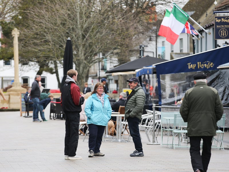 Shoreham town centre opened for business again today as lockdown restrictions eased.