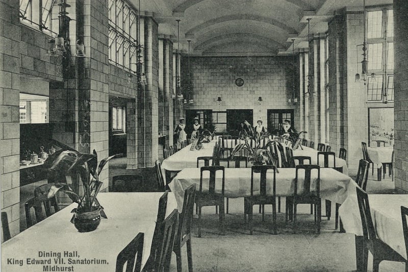 The Dining Hall at the sanatorium on the King Edward VII Estate then