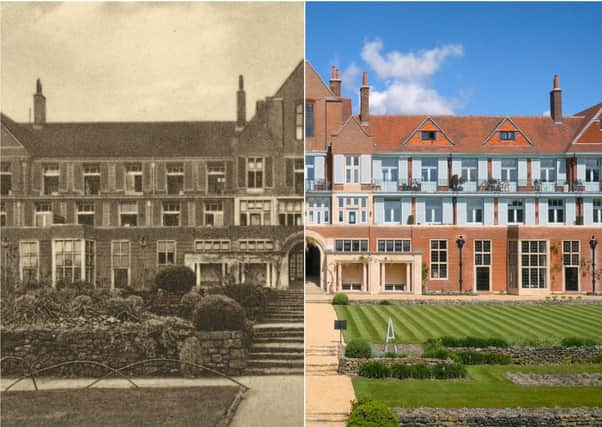 The sanatorium on the King Edward VII Estate then and now