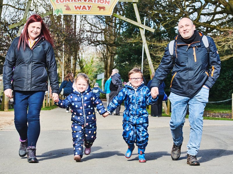 Families were able to enjoy a nice day out at Twycross Zoo, admiring 125 different species of animals across its 100 acre site, after it opened its doors for the first time in months today (April 12).
