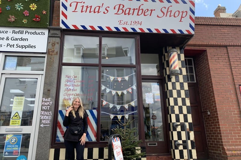 Justina Payne, owner of Tina's Barber Shop on High Street
