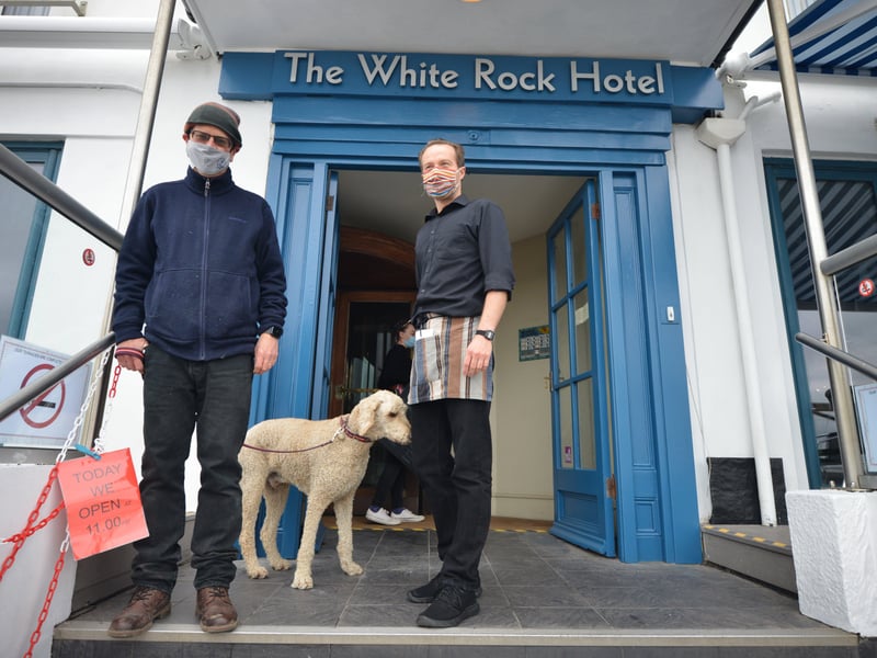 The easing of lockdown in Hastings on April 12 2021The White Rock Hotel SUS-211204-150831001