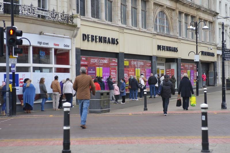 Debenhams in Hastings reopens on April 12 2021 for its closing down sale. SUS-211204-150528001