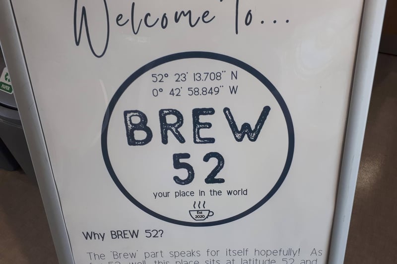 Brew 52 offers a choice of drinks and snacks in a designer setting
