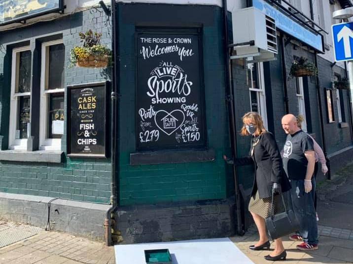 The mayor visited the pub as it prepares for its big re-opening in May